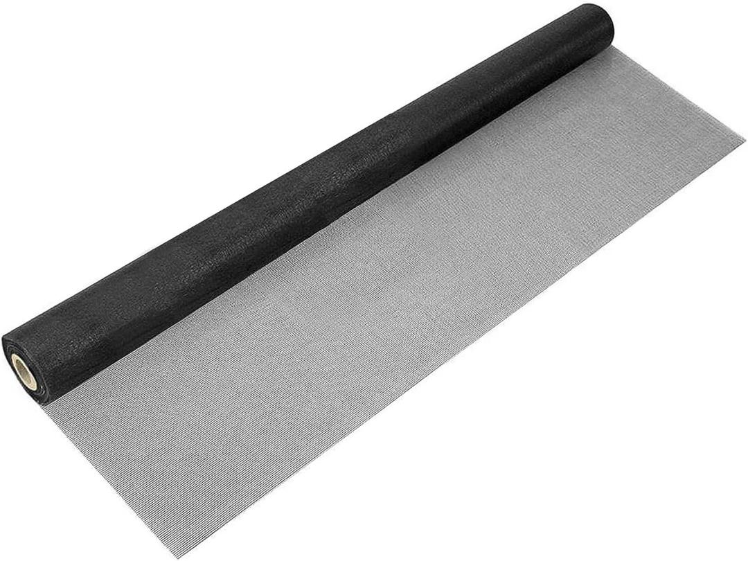 NeatiEase Window Screen Roll, 36"x50' Adjustable Flexible Fiberglass Screen Door Mesh - DIY Replacement Kit for Patio Porch Door Windows and Sliding Screen Doors(Black)
