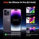 Zapica Magnetic for iPhone 14 Pro Case, [Compatible with MagSafe] [Military Grade Drop Protection] Translucent Matte Shockproof Anti-Scratch Phone Cover, Dark Purple