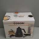 COSORI Electric Gooseneck Kettle with 5 Temperature Control Presets, Pour Over Kettle for Coffee & Tea, Hot Water Boiler, 100% Stainless Steel Inner Lid & Bottom, 1200W/0.8L (Black)