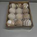 12PCS Christmas Ball Ornaments, 3.14"/80MM Boho Shatterproof Christmas Tree Hanging Ball Decorations, for Home Indoor Farmhouse Xmas Vase Bowls Filler Centerpiece Rustic Decor