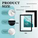 RUURUU Solid Wood Framed Ocean Wall Art Set of 3 Coastal Beach Canvas Prints with Sea Wave Surfing Poster Pictures Modern Nautical Painting Decor for Living Room Bathroom Home Office 16x24inches