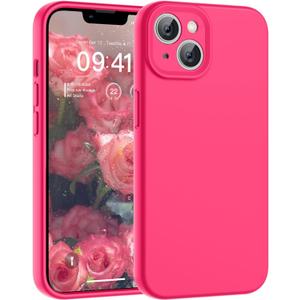 SUPFINE Designed for iPhone 15 Case,Premium Liquid Silicone with [Soft Anti-Scratch Microfiber Lining][Upgraded Camera Protection] Slim Shockproof Protective Phone Case for Men Women Girls,Hot Pink