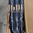 Amazon Basics Sturdy Foldable Plastic Chair, Portable, 350-Pound Capacity, Black, 6-Pack