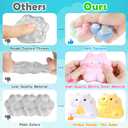 38Pcs Taba Squishy Hamster Squeeze Toys, Fidget Toy, Kawaii Squishy Stress Relief Toys Party Favors for Kids 4-8 8-12, Treasure Box Toys for Classroom Birthday Xmas Gifts for Girls Boys