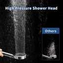 Handheld Shower Head, High Pressure Shower Head With 80" Hose And Adjustable Bracket, Anti-Clog Nozzles, 5 Spray Setting Showerhead, Chrome