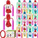 24 Set End of Year Student Gifts for Student from Teacher 7.8 ft Rainbow Adjustable Jump Rope Bulk with 24 Inspirational Cards Graduation Skipping Ropes for Outdoor School Exchange Party Supplies
