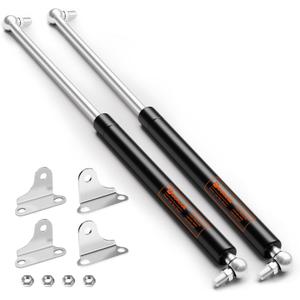Gas Struts 23 inch 100lb (2 Pack)  Perfect for Heavy Lid, RV Bed Storage, Basement Door  Upgraded Carbon Steel, Leak-Proof Seals, 23in Gas Shock Spring Lift Support with Mounting Brackets
