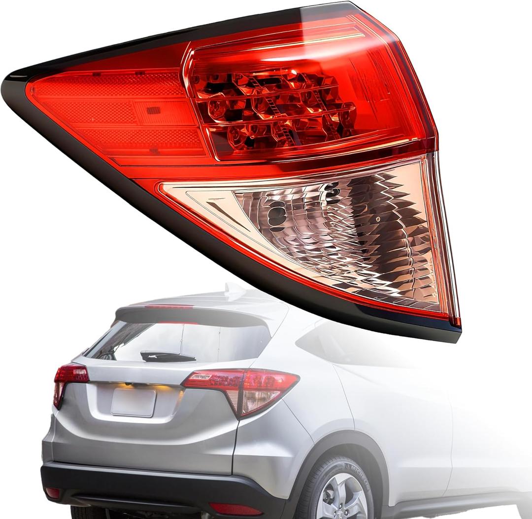 Tail Light Assembly Compatible With 2016-2018 Honda HRV - (Left Driver Side), Replace 33552-T7S-A01