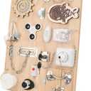 Pithfor Wooden Montessori Busy Board, Montessori Sensory Activity Board Toys for Kids Toddler Baby Boys Girls, for Autism & ADHD Motor Skills