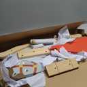 Mentari Toys - Rocking Horse - Sturdy Wooden Ride-On with Red Saddle and Harness - No-Tip Design, Grey with White Spots - Promotes Balance, Coordination and Imaginative Play - Age 12m+