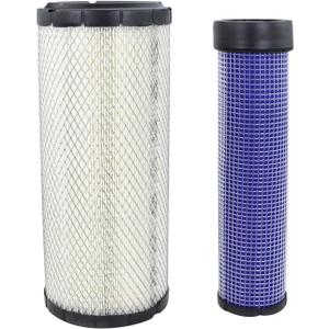 46671 Outer Air Filter & 46672 Inner Air Filter Compatible with John Deere Skid Steer 240 250 270 317 Bobcat Excavator 337 337D 337G 341 341D 341G 435 435D Replace 6666375 6666376, P827653 P829332
