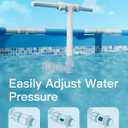 2025 Height Upgrade Pool Fountain for Above Ground/Inground Pools with Dual High-Pressure Spray, 360 Adjustable Cooling Jet & Relaxation - Waterfall Sprinkler Cooler (White)