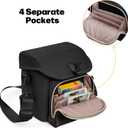 Camera Sling Bag Compatible with Polaroid Now 2nd/3rd Instant Camera, Crossbody Bag with Adjustable Strap, Black
