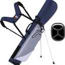Lightweight Golf Stand Bag, 4-Way Full-Length Dividers, Holds Up to 10 Clubs, 3.7 lbs Golf Bag with Dual Straps & Stand for Driving Range, Par 3, and Standard Courses (Navy)