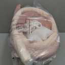 Mallify 5-in-1 Thick Plush Baby Play Gym Mat, Tummy Time Mat with 6 Sensory Toys, Baby Play Mat, Convertible Baby Gym for Stage-Based Development from Babies to Toddlers, Baby Essentials Gift, Pink