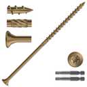 #14 x 7 Inch Deck Screws (86Pcs) 4lb. Carbon Steel, Yellow, Flat Head, Rust Resistant epoxy Coated, with T30 Star Bit