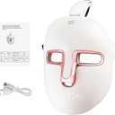 LED Light Therapy Mask, 7 Colors Face Light Therapy Mask with 270 Beads, Beauty Skin Rejuvenation Photon Device for Anti-aging Skin Rejuvenation Facial Beauty Anti Wrinkle (A)