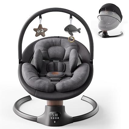 Baby Swings for Infants, FasonBaby Electric Baby Swing with Bluetooth Music | Infant Swing with 5 Speeds, 10 Preset Melodies and Remote Control, Portable Baby Swing for Indoor and Outdoor