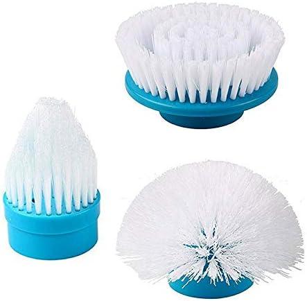 Replacement Brush Heads for Hurricane Spin Scrubber with Multi-Function Set of 3Flat,Dome,Corner and Adapter for Bathroom, Floor, Wall and Kitchen