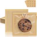 FireKylin 100 Pack Cookie Bags with Heat Sealing, 5.7 x 6.5 Inch Bakery Bags with Window, Grease Resistant Cookie Packing for Treats, Baked Goods, Bagel, Cake Slice, Sandwich (5.7"x6.5"-100pcs)