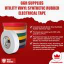 GGR Supplies T.R.U. EL-766AW Pink General Purpose Electrical Tape 3/4" (W) x 66' (L) UL/CSA Listed core. Utility Vinyl Synthetic Rubber Electrical Tape (10 Pack)