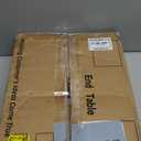 Narrow End Table Living Room with Charging Station, Skinny Side Table with Fabric Drawers, Slim LED Nightstand for Bedroom, Small Spaces, Couch, Black, HETNDP03LBK-1