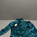 Women's Sexy Button Down Shirts Loose Collar Long Sleeve Ruched Silk Cloth Night Out Club Mini Wrap Dress Drawstring (XX-Large)