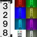 Solar Address Numbers for House, Waterproof LED House Numbers for Outside Modern, Illuminated Solar Address Signs with Remote Control for Streets, Family Yards and Homes
