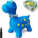 HotMax Bouncy Horse, Dinosaur Hopper Toys for Kids, Inflatable Ride on Bouncy Animals Toys for Toddlers, Jumping Horse for Baby Birthday Gift for Boy or Girl 18 Months 2-4 Year Old (Blue)