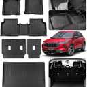 DrCarNow® Floor Mats Full Set for Ford Escape 2026 2025 2024 2023 2022 2021 2020(Not for Hybrid), Custom Fit All Weather TPE Liners with Cargo Mat & Backrest Protector for Car SUV Interior Accessories