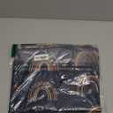 Blissful Diary Baby Splat Mat for Under High Chair, 50.4 x 50.4 Inch Wipeable Splash Mat, Waterproof and Washable, Anti-Slip Floor Protector, Retro Rainbow