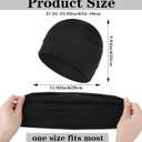 2PCS Cooling Skull Caps for Men, Black Skull Cap for Men Women, Breathable Sweat Wicking for Cycling Motorcycle Running Summer (Black) (Black)