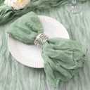 50 Pack Sage Green Cheesecloth Napkins Washable Summer Sage Cloth Napkins Set of 50 Cotton Gauze Table Napkins Bulk 21x21 Inches for Wedding Bridal Baby Shower Dinner Party Decor