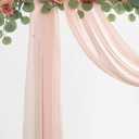 20Ft Wedding Arch Draping Fabric Panels, Blush Pink Chiffon Table Runner Decoration, Fabric Drapes Arbor Drapery Wedding Ceremony Reception Swag Decorations for Wedding Party Decoration