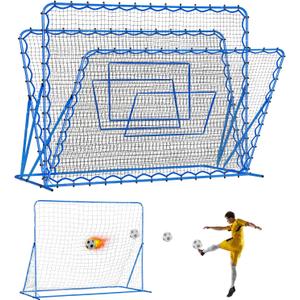 Soccer Rebounder Net, Quick-Switch Angle Soccer Training for Control, Passing Practice, Easy Setup Soccer Goal Rebounder Gifts Aids & Equipment for Kids,Teens & Adults (8FTx6FT)