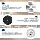 45Pcs gupawix Cutting Wheel Kit for Dremel Rotary ToolsDiamond Cutting DiscsHSS Circular Saw, Fiberglass Cut-Off Wheels with 6Pcs Mandrels Rotary Tool Accessories for Cutting Metal, Wood, Stone, PVC