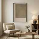 Framed Neutral Abstract Wall Art, Modern Beige and Taupe Canvas Prints Paintings Artwork for Walls, Contemporary Minimalist Block Pictures for Living Room Dining Bedroom Hallway Wall Decor 24x36 In
