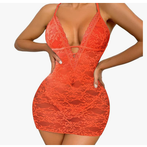 Avidlove Women Babydoll Lingerie Lace Chemise Halter Nightwear Teddy Dress, S