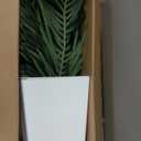 7FT Artificial Palm Tree, Tall Artificial Tree Plants with Fake Plants, Large Faux Plants Indoor with Lifelike Leaves for Outdoor Indoor Home Office Living Room Decor (White)
