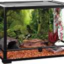AWERT Tropical Forest Terrarium Background Stream Green Huge Tree Reptile Habitat Background Foggy Rainforest Aquarium Background 36x20 inches Durable Polyester Background