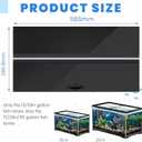 Sieral Aquarium Lids Polycarbonate Canopy with LED Light 23.07 x 11.69 x 0.12 Inch for 15/20H/55 Gallon Without Center Brace Aquariums Cover Fish Tank Lid with a Hook Knife, Black