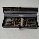 Drill Bits, 115 Piece Set, Cobalt Drill Bit Set, 4241 Cobalt Steel and Iron Drill Bits Durable Round Shank Drill Sets, Letter A - Z, Wire #1 - #60 with Storage Case,Drill Bit Set,Cobalt Steel Steel