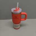 STANLEY Quencher H2.0 Tumbler with Handle and Straw 14 oz | Flowstate 3-Position Lid | Cup Holder Compatible for Travel | Insulated Stainless Steel Cup | BPA-Free | Hot Coral