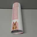 smllo | Water Bottle with Cute Bunny Design | Stainless Steel | Double Wall Insulated | Pink | 17oz