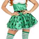 fun shack Adult Leprechaun Costume for Women, St Patricks Day Outfit, Irish Celebration Attire for Women (X-Large, Green)