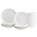 Mason 12 Pc Cafe Dinnerware Set White