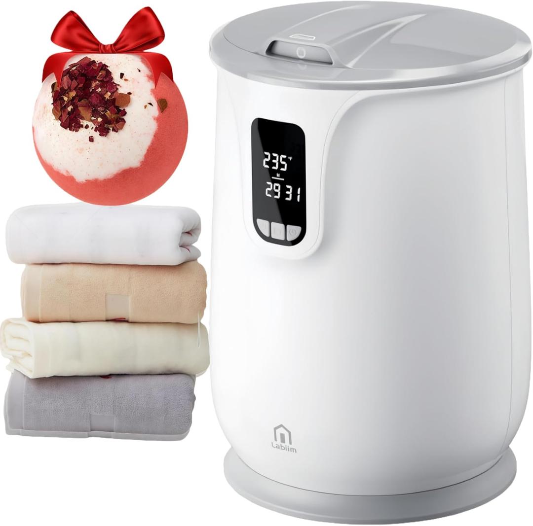 [Upgrade Smart Touch Screen] Towel Warmer, 24H Preset Heated Towel Warmer 20L Large Fast Heating for Bathroom Spa & Robes Blankets Heater Dryer for Home Families PJs & More, Grey