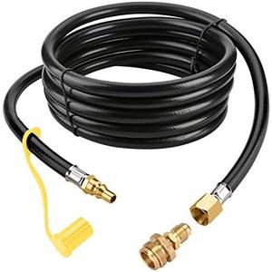 WADEO Propane Quick Connect Hose for RV to Gas Grill, Propane Quick Connect Fittings for 1 LB Throwaway Bottle Connects 1 LB Portable Appliance to RV 1/4" Female Quick Disconnect