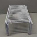 JBESUHI Large (16.1 x 10.2 Inch) Cabinet Storage Shelf Rack, ShelvesKitchen Counter and Cabinet Shelf, Storage Rack Organizer for Kitchen, Fridge, Cabinet, Bathroom Cupboard (White, 6)