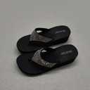 Black DREAM PAIRS Women's Rhinestone Platform Wedge Flip Flops Summer Beach Comfortable Thong Sandals size 7-US / Size-38 EUR / Size 5-UK